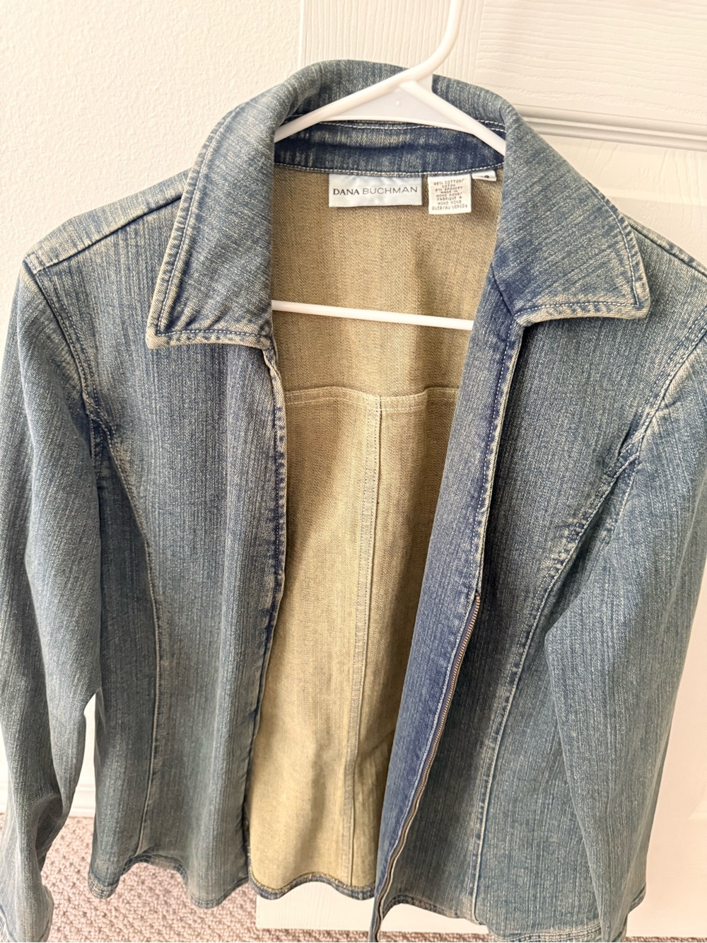 Dana Buchman Distressed Denim Jacket